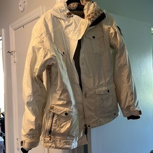 Ivory Roxy snow utility  coat ivory